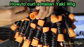 How to curl a italian yaki full lace wig?!! #wigtutorial #AfricanAmericanHairstyles 😍 #APRILLACEWIGS