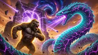 King Kong vs Void Serpent Lord | EPIC Cosmic Battle at the Abyss Gate Collapse
