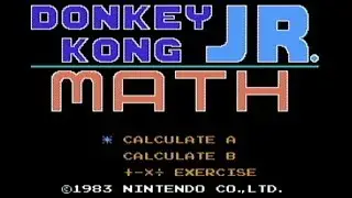 Donkey Kong Jr. Math (Nintendo, 1985) - NES Gameplay SD