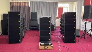 Dual 10 inch line array speaker Q1 testing in show room