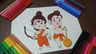 Shree Ram g and hanuman g | tutorial part 2 | Divya Sharma arts