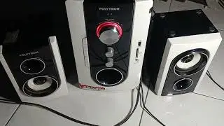 Cara pasang adaptor pada speaker aktif mini POLYTRON @tan3tv 