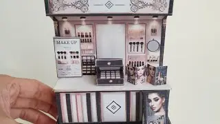 Made Make Up Shop by paper template, easy and fun @miniaturekit @miniatureca