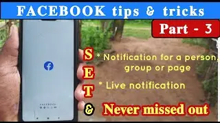 facebook tips and tricks | set notification | live notification | tamil
