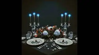 Black themed - Romantic Evening Ambience – Perfect Valentine’s Dinner Background