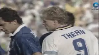 طرد لاعب السويد يوناس ثيرن ضد البرازيل 1994 تعليق عربي 