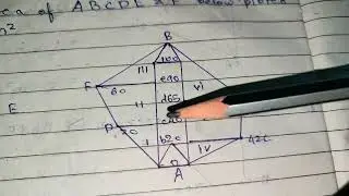 Plot the folowing cross staff survey of field and calculate the area in metre square as shown in fig
