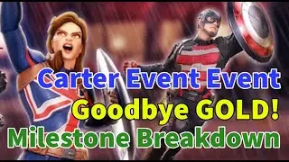Captain Carter Event! Goodbye GOLD! How Much Per Day Without Web Milestone? | MARVEL Strike Force