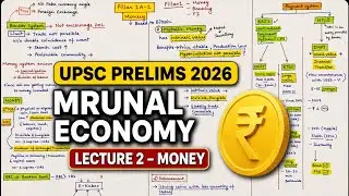 🔥 Simplified MRUNAL Economy | Lecture 2 - Money | UPSC Prelims 2026🔥⚡️