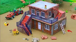 diy mini making mini house building with bricks and cement science project @kidsminiprojectt