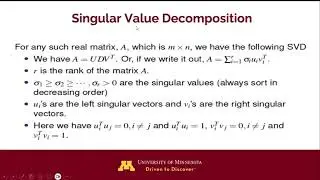 Matrix Factorization in Machine Learning