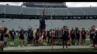 Highlights from WVU Football recruiting camp including a 43