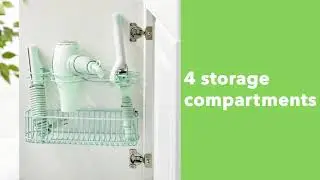 Pastel Wall Mount Hair Care Styling Tool Rack Organizer - mDesign