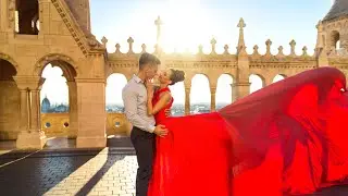 Flyingdress Budapest in  Fisherman's Bastion For Pre-wedding, Engagements with A Local Photographer!