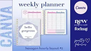 3 New Weekly Planner Template Designs for CANVA and Adobe InDesign
