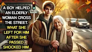 A Boy Helped an Elderly Woman Cross the Street. What She Left for Him After She Passed Shocked Him
