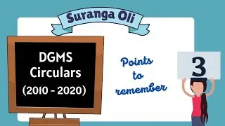 Points to remember | DGMS Circular 2010 to 2020 | Set - 3 | Suranga Oli