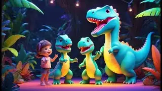 Four Tiny Dinosaurs Roar and Run + More Nursery Rhymes & Kids Songs