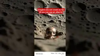 zoom all the way to the moon till u see an alien waving at you #moon #ai