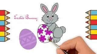 Easter Bunny Coloring Page | Easter Coloring Book For Kids