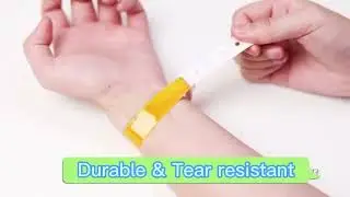 Manufacturer Customizable Solid Color Wristband Plastic Vinyl Event Wristbands With Logo Barcode