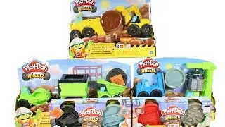 Play-Doh Wheels Building Compound and Construction Playsets Unboxing Toy Review