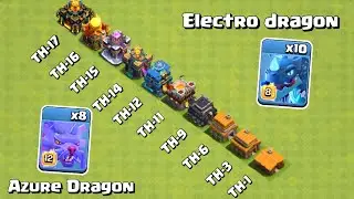 Azure Dragon vs Electro Dragon | clash of clans