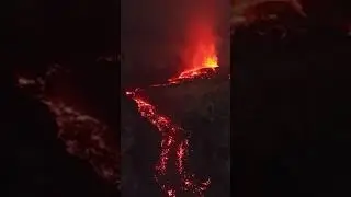 Crackling Lava Flows from Mount Etna in Breathtaking Drone Footage #shorts