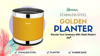 Golden PLANTER Mofna Garden Pots Stainless Steel #planter #plants #homedecor #steel #golden