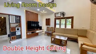 High Ceiling Living Area Design / Luxury Interior Design living Room #architecture