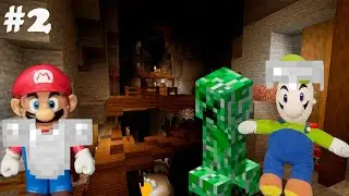 Mario y Luigi en minecraft EP2: Minas,aldeas,y mascotas.