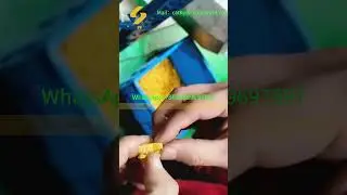 Frying our four-layer corn chips. #factory #cornchips #extruder #factory #friedsnacks