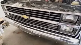 1984 Chevy C10 Updates: Fuel line, Chrome Bumper, Chin Spoiler, Battery Tray, Coolant Reservoir!