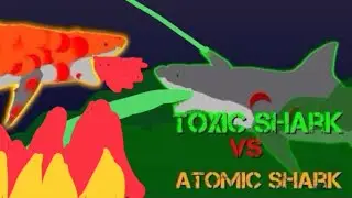 Toxic shark vs atomic shark (sticknodes animation) epic battle of sharks