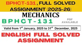 Full Solved assignment of BMTC-133  Mechanics // jan-dec 2025-26 // BSCG // IGNOU