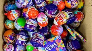 Kinderjoy vs gems surprise ball vs puzzle box unboxing ||asmr satisfying video 