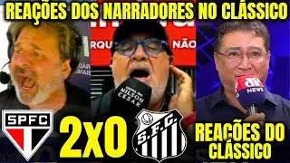 REAÇÕES DOS NARRADORES NILSON CÉSAR, ULISSES COSTA E DA JOVEM PAN ao CLÁSSICO SÃO PAULO 2X0 SANTOS