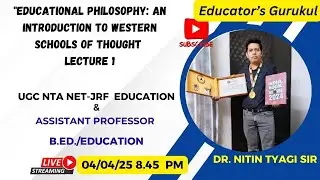 UGC NTA NET EDUCATION & UPHESC ASSISTANT PROFESSOR B.E.D/EDUCATION BY DR. NITIN TYAGI