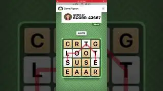 Game Pigeon - Word Hunt (score over 72k)