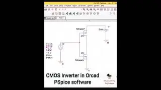 #shorts CMOS Inverter simulation | Orcad PSpice software | CMOS Inverter PSpice Tutorial #shortsbeta