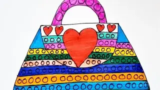 How to Draw POP IT Hand Bag | # Draw #learnforkids #handbag👜 Hand bag popit