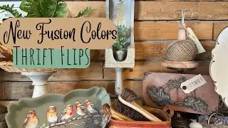 Thrift Store Makeovers using the New Fusion Mineral Paint colors 2024