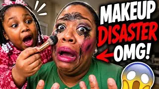 getting my makeup done by the best makeup artist #Family #Funny #MakeUp ￼