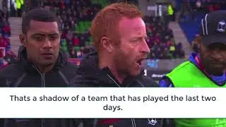 The power of half time talk, Ben Ryan Angry Fiji Sevens Coach at Scotland 7s 2015