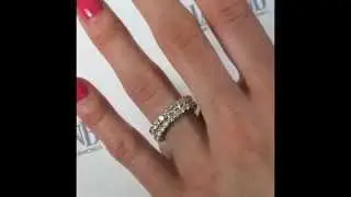 Rose and Yellow Gold Diamond Eternity Wedding Bands