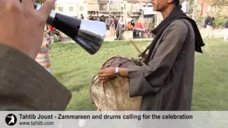Tahtib Joust - Zammareen and drums calling for the celebration