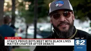 BLM group, Proud Boys stand together at Salt Lake City press conference