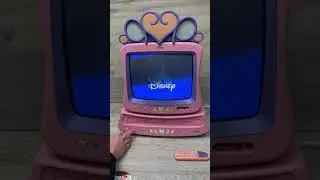 Disney Princess Pink TV DVD VHS Combo CRT Retro Television