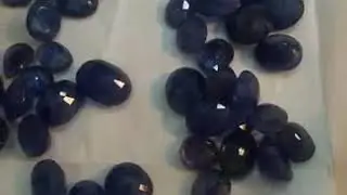 Dos tipos de zafiros de color piedras vivas de calidad | high luster dark blue loose sapphire stones