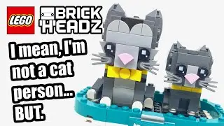 LEGO Pets Shorthair Cats BrickHeadz review! 2021 set 40441!